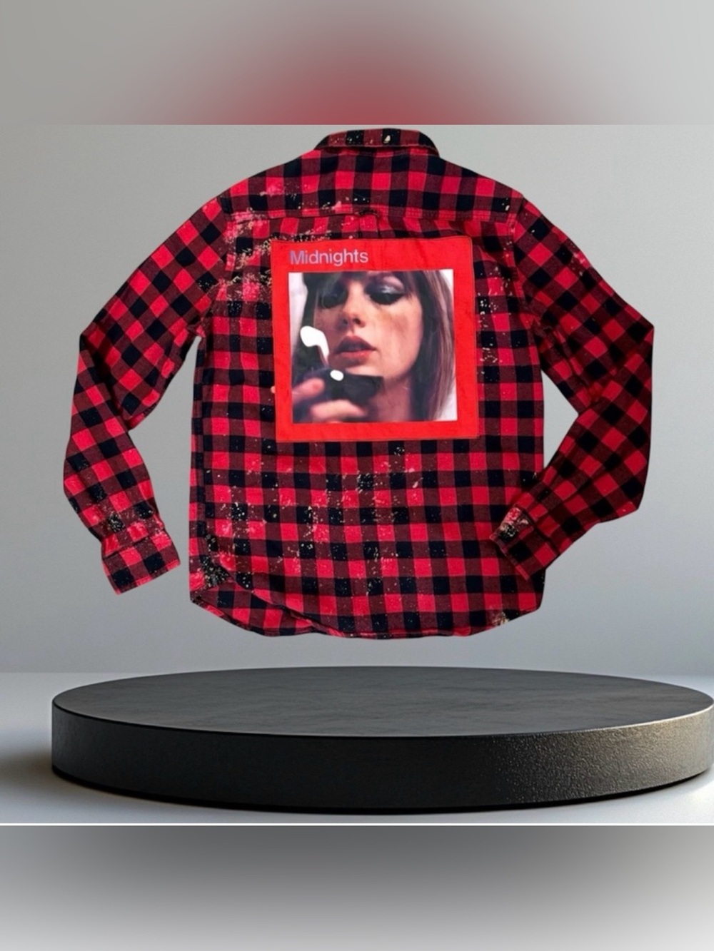 Taylor Swift, ENVY UPCYCLE  / Denim & Flower flannel shirt, size L